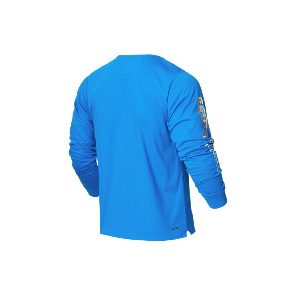 New Balance Sweatshirts Men's Blue Crew Neck Moderate Regular MT21065-SBU