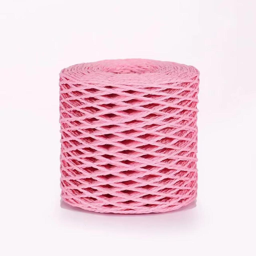 Mengchu DIY Raffia Woven Bag and Summer Straw Hat Materials 100% Cotton Thread for Hand Knitting Fancy Yarn Style