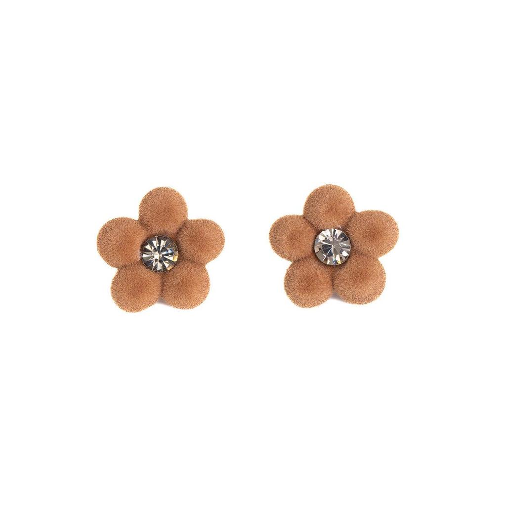 Exquisite Silver Needle Flower Stud Earrings for Women - Delicate, Versatile, Trendy Design