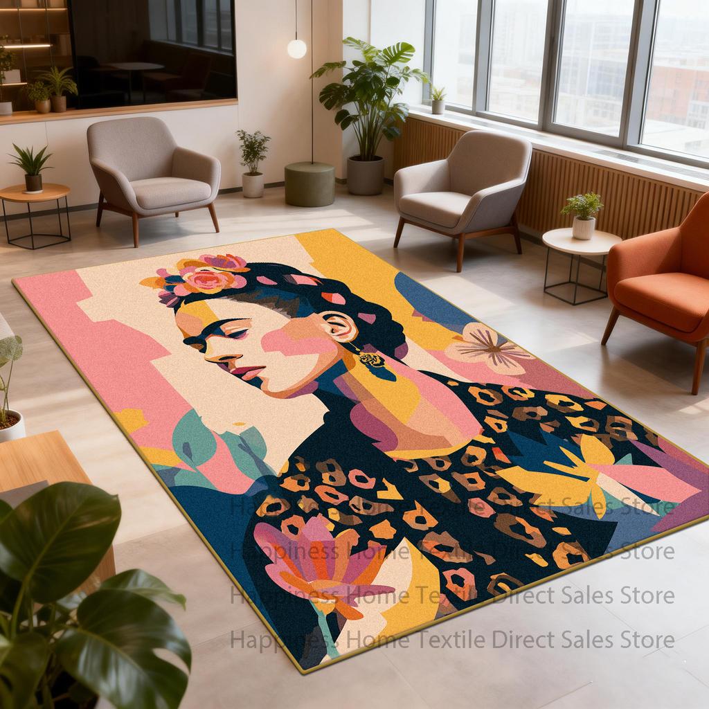 Modern Ins Abstract Cartoonstyle Living Room Carpet Washable Non-slip Decoration Home Rug Soft Fluffy Lounge Sofa Floor Mats