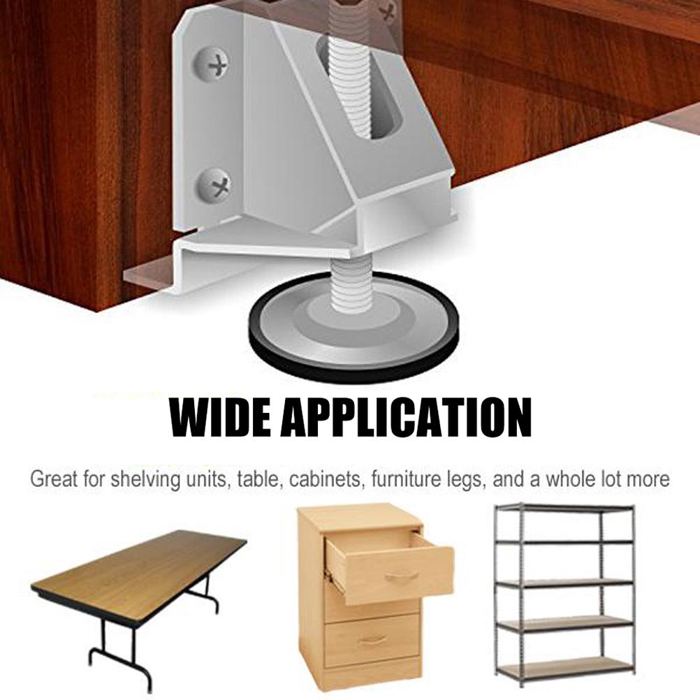 Verstellbare Möbelnivelliergleiter Unterlegscheiben Sockelleistenhalterungen mit Nivellierfüßen für Zuhause Büro