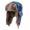 Plaid Trapper Hats   Bomber Fur Hats for  Skiing Snowboarding Skating