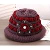 Elderly Winter Hat Women's Grandmother Knitted Warm Hat Middle-aged and Elderly with Thick Woolen Yarn Basin Hat Old Lady Hat
