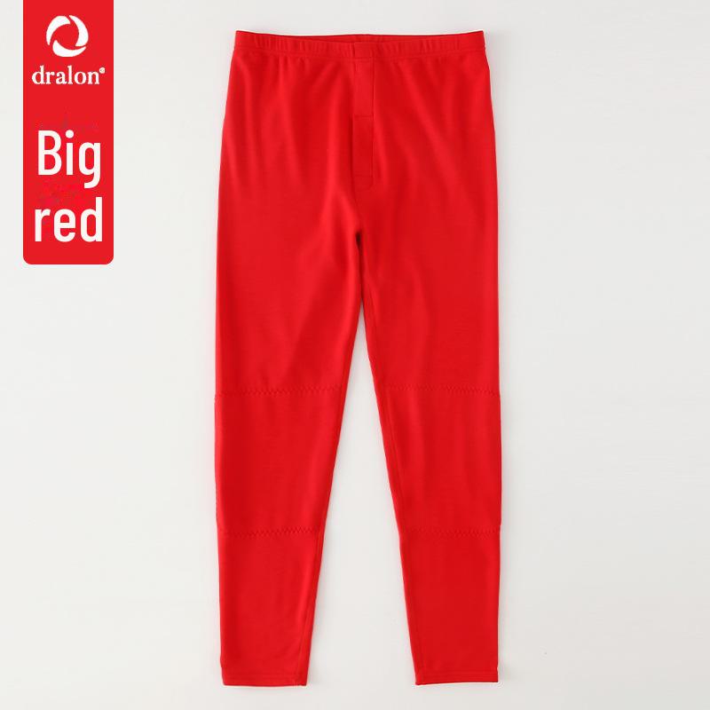 

Мужские теплые брюки из шелка и кашемира - осень/зима с бархатной подкладкой, свободный крой XL красный