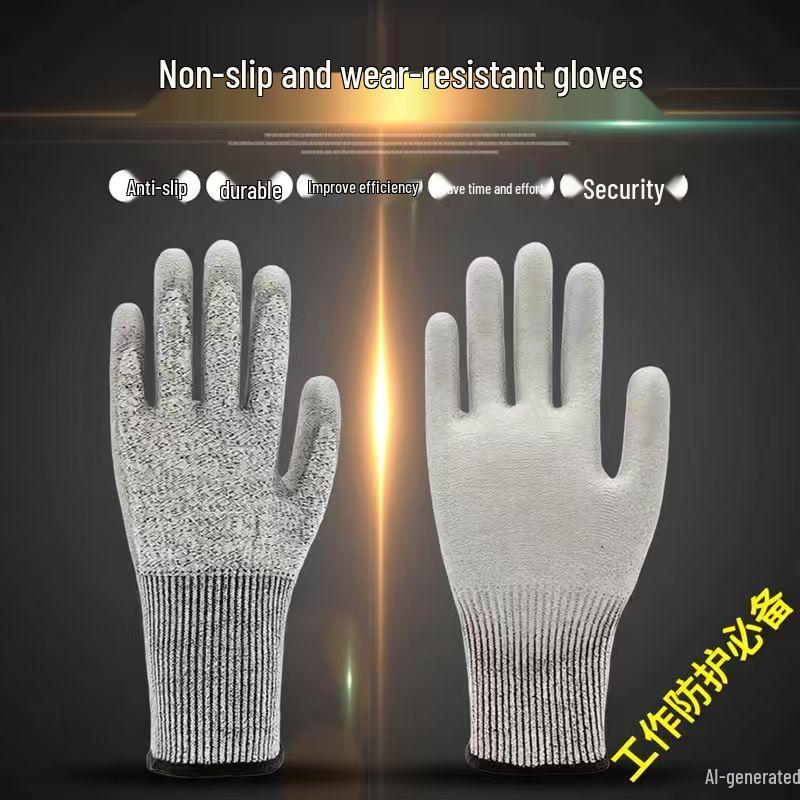 Cut-Resistant Level 5 Industrial Protection Gloves - Scratch and Wear-Resistant Safety Gear