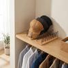 Compact Hat Organizer Space Saving Hat Display Rack Storage Tool Wooden Hat Rack  Wardrobe