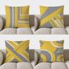 Home Decor Modern Yellow And Gray Striped Pillow Cover Pattern Cushion Cover Suitable For Sofa Bedroom Car Pillow Cover