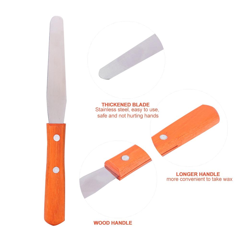 Professional Wooden Depilatory Wax Applicator Stick Spatula Hair Removal Tool