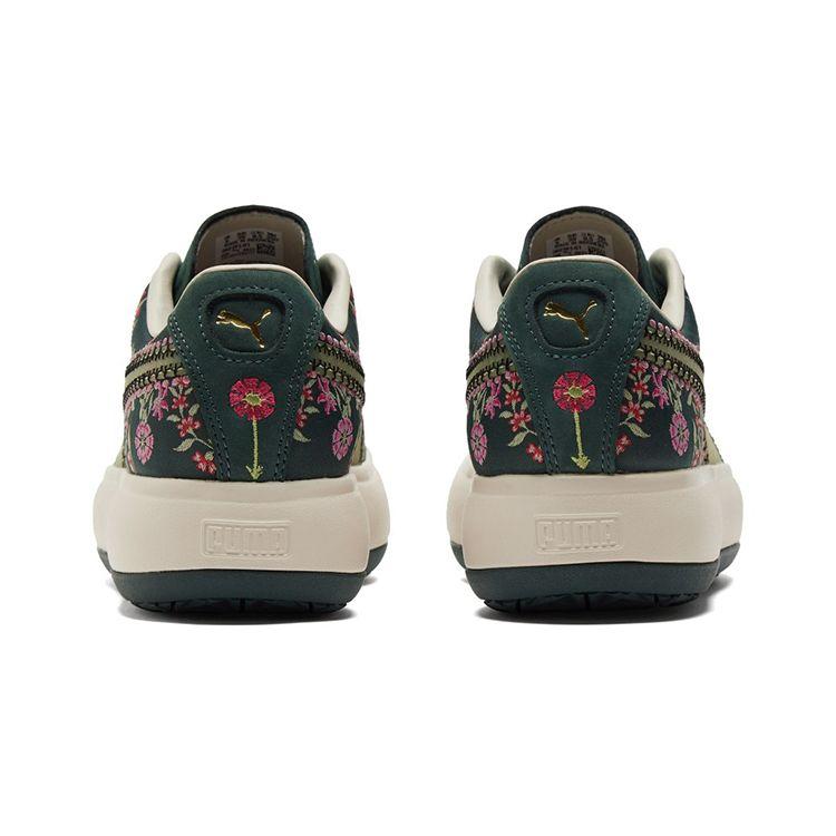 Puma Liberty of London X Suede Mayu Floral Green Olivine Womens Casual Shoes 382191-01