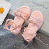 2025 Summer Rhinestone Bow Sandals for Girls - Casual Soft Princess Shoes for Little and Big Kids
