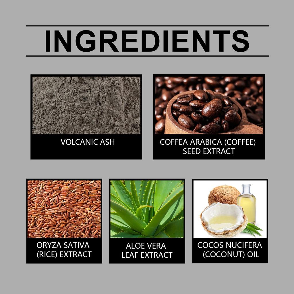 Vulkansk lera Kroppstvätt Rengöringstvål Ansiktstvål Naturlig Vulkansk Lera Tvål Vulkansk Lera Rengöringstvål Svart Tvålbit För Tonåringar Ansikts 60g