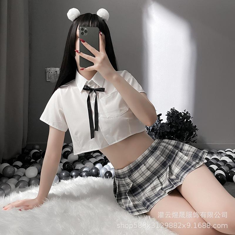 Brand Sexy Sexy Japanese Plaid Pure Student Wear JK Uniform Pleated Skirt Set