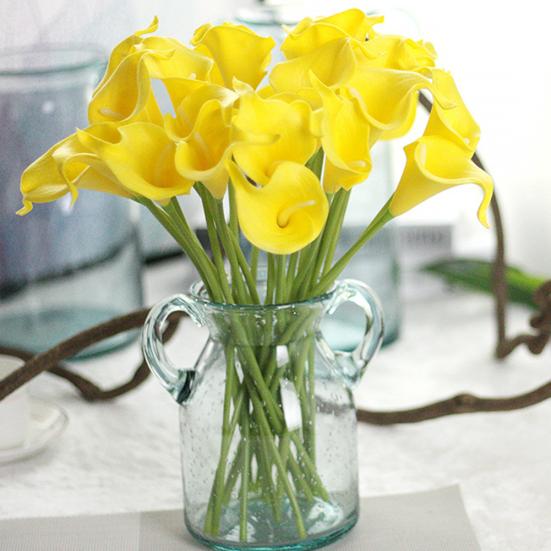 1 Branch Artificial Flower Calla Lily Bridal Bouquet Home Wedding Party Decor