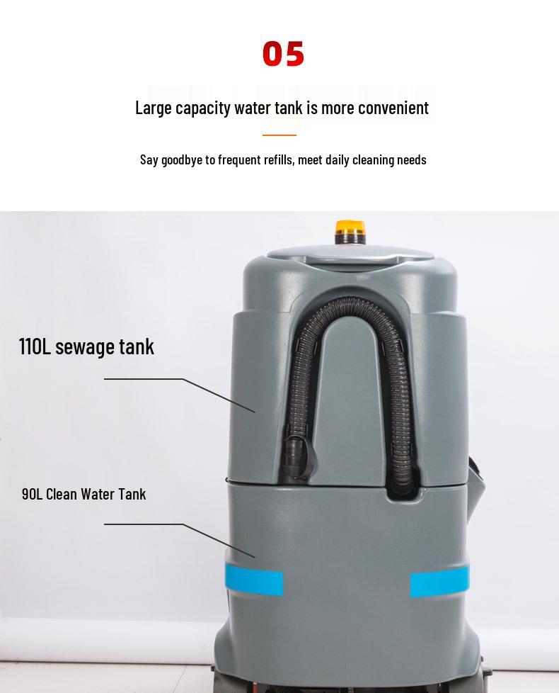 Electric Ride-On Floor Scrubber: Industrial, Commercial Workshop Sweeper, Vacuum & Mop Combo