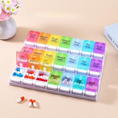 New Large Weekly 3 Times A Day 21 Grids Pill Organizer Cases Box Medicine Storage Container for Vitamins Fish Oil Supplements
