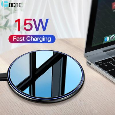 15w schnelles kabelloses Ladegerät für iPhone 14 13 12 11 8 X Xr Xs Max Airpods 3 Pro Schnelllade-Basispad für Samsung S22 S21 S20