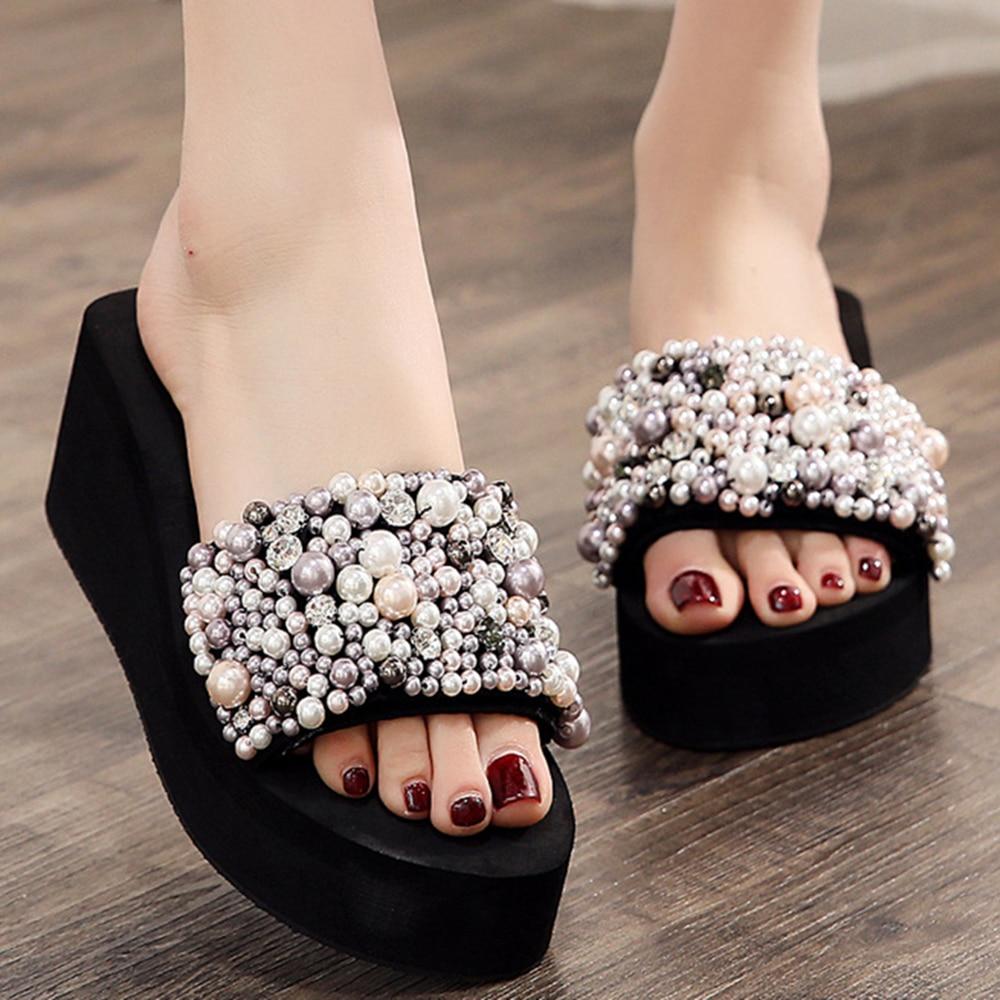 Moda Nuevo Verano Ninos Dibujos Animados Chanclas Zapatos Ninos Y Ninas Zapatillas Sandalias Perlas Con Cuentas Zapatillas Sandalias De Playa Para Ninas B Comprar A Buen Precio Entrega Gratuita Resenas Reales