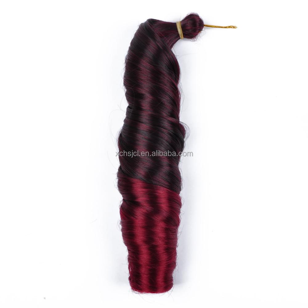 150g Crochet Braid Synthetic Hair Extensions Curly Braiding Hair Silky Loose Body Wave Pony Style Spiral Curl French Curls