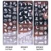 Nail Stamping Plates Set Silicone Sponge Brush Polish Transfer Stencils Flower Butterfly Geometry Template Nail Tool