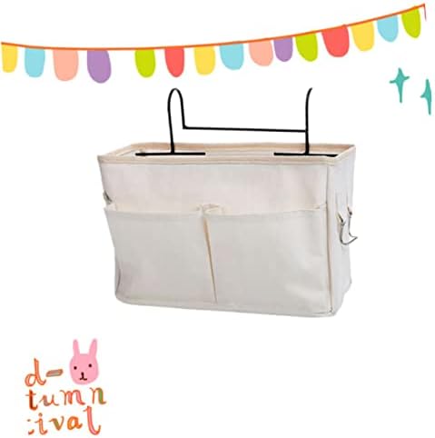 Amosfun Over The Door Hanging Storage Organizer Bag, Wall Mounted Multi-Purpose Hanging Organizer for Bedroom Kitchen Living Room, White