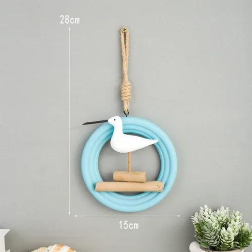 Resin Wall Hanging Seabird Living Room Painted Seagull Cafe Background Decoration Gift Interior