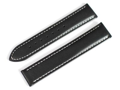 King Watch Strap Compatible with Omega D Buckle Calf Belt Cowhide Black Mm [Import Original] 20/18