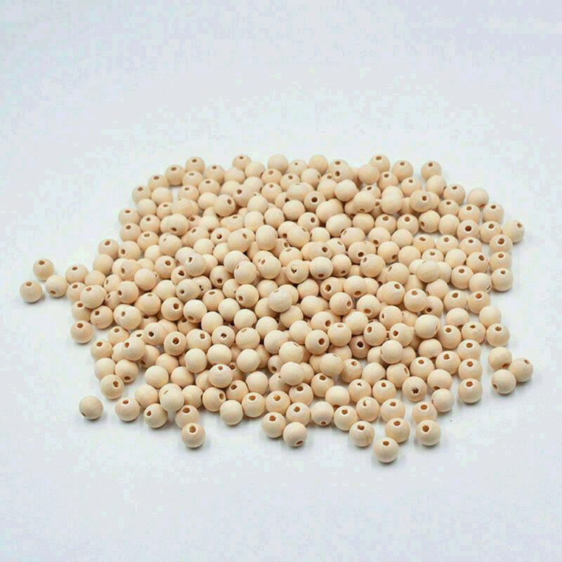 

Деревянные шариковые бусины, натуральные неокрашенные бусины-разделители, круглые деревянные многофункциональные ювелирные изделия своими руками