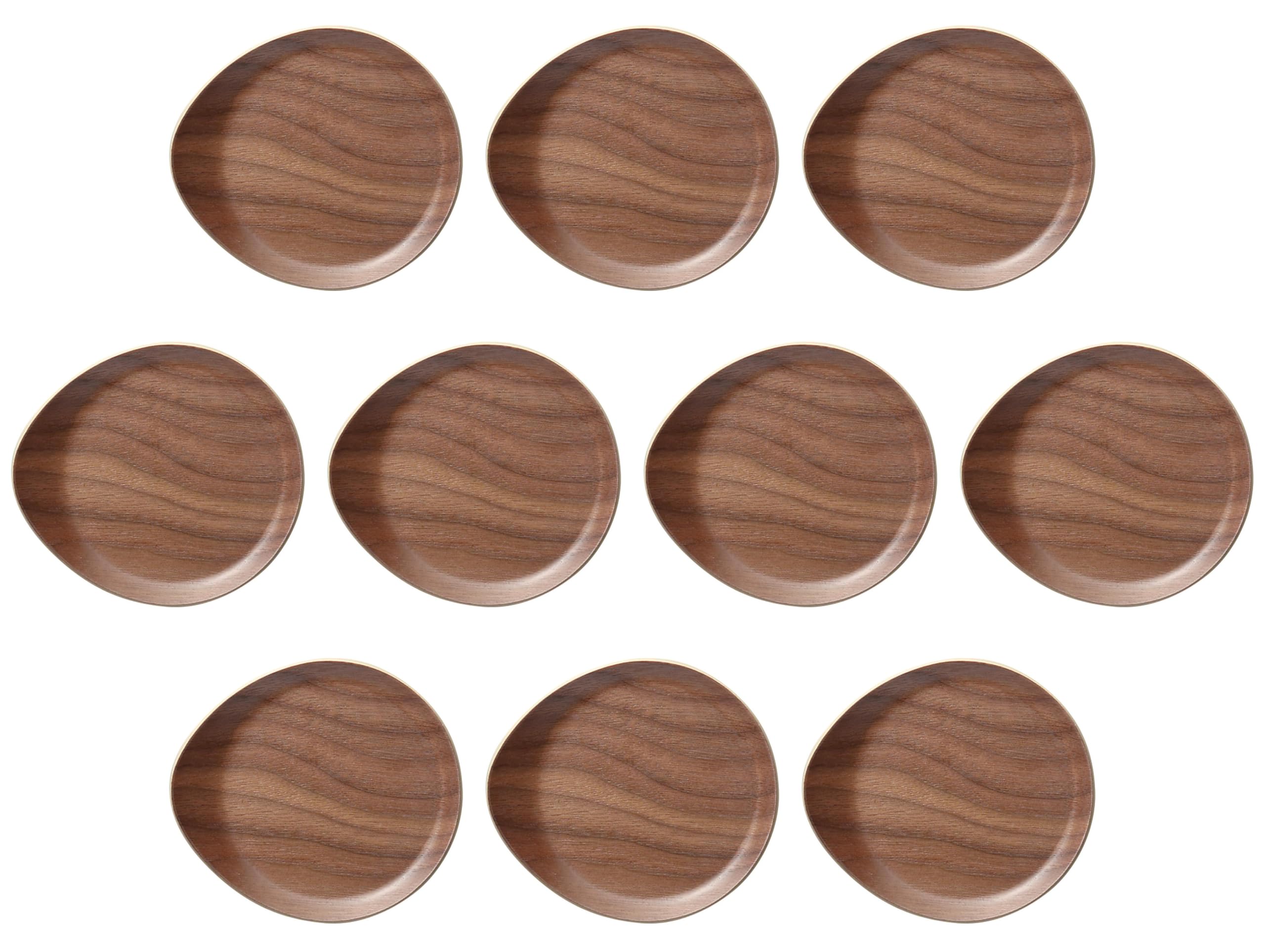 

Set of 10 Black Walnut Round Coasters with Edges x 10 x 2 Made in Setomonohonpo [11 cm] Coasters, Wooden, China, чёрный