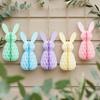 Honeycomb Bunny Decoration High-quality Holiday Decoration 5 Pcs Easter Bunny Honeycomb Centerpieces 3d Paper Rabbit for Home