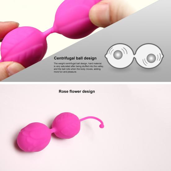 Hygienic Vagina Dumbbell Ball Effective Compact Saturation Rose Vibrator Shrinking Egg   
