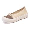 Casual breathable shallow mouth mother shoes one pedal soft sole non-slip flat sole single shoes summer new old Beijing cloth shoes women