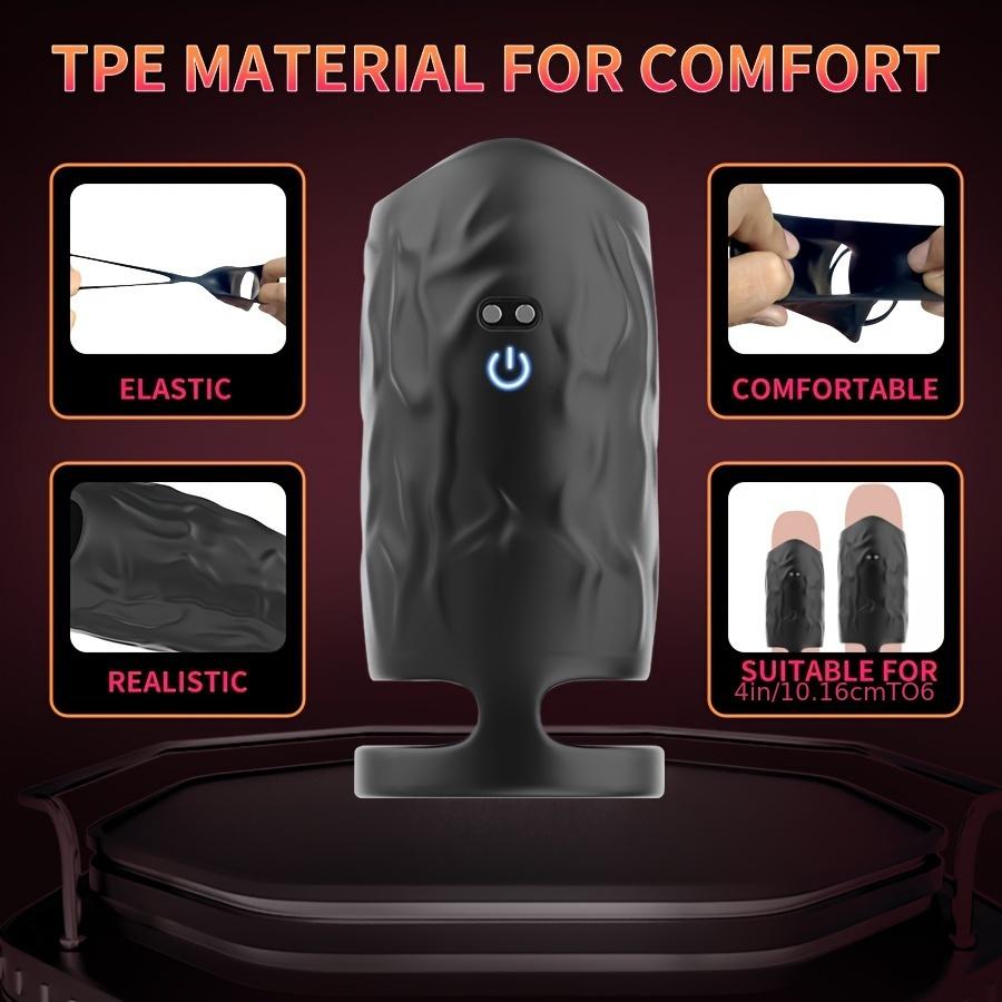 Male Vibrator Penis Sleeve Cock Ring Adult Sex Toys for Men Delay Ejaculation Penis Testicle Bondage G-spot Stimulation Couple