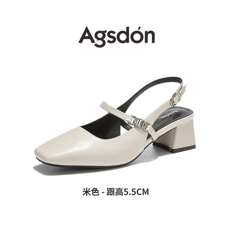 Augustine sandals women's summer 2025 new high heels French bag head with soft sole beautiful cool single shoes