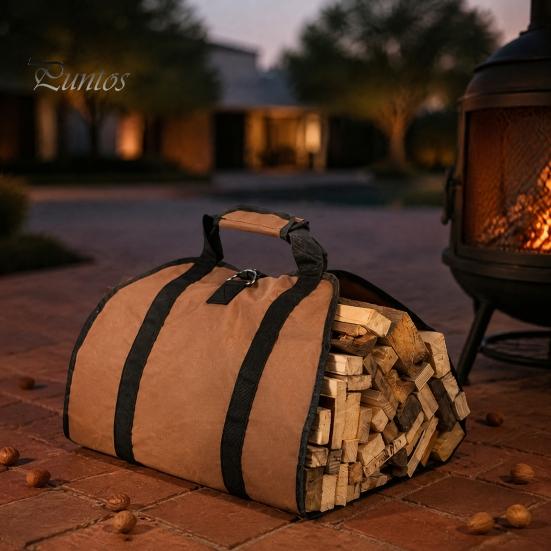 Firewood Tote for Backyard Carrier Bag with Handle, Heavy Duty Large Log Tote, Durable Oxford Cloth Holder Indoor And Outdoor Use Capacity Storage