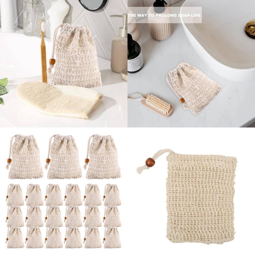 Seifenaufbewahrung in Bubble-Bag mit Kordelzugdesign, geeignet zum Baden, Duschen und