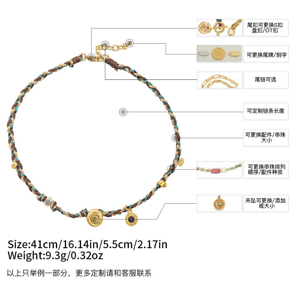 GEMCHIC Women s Vintage Blue Braided Necklace and Earring Set with Turquoise Pearl Gold Geometric Pendant