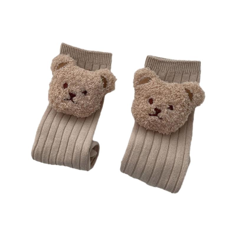 

Baby Toddlers High Socks Cute Bear Toddler Stockings Keeps Babies Feet Warm for Winter Autumn Daily Wear Comfortable 1 абрикосовый
