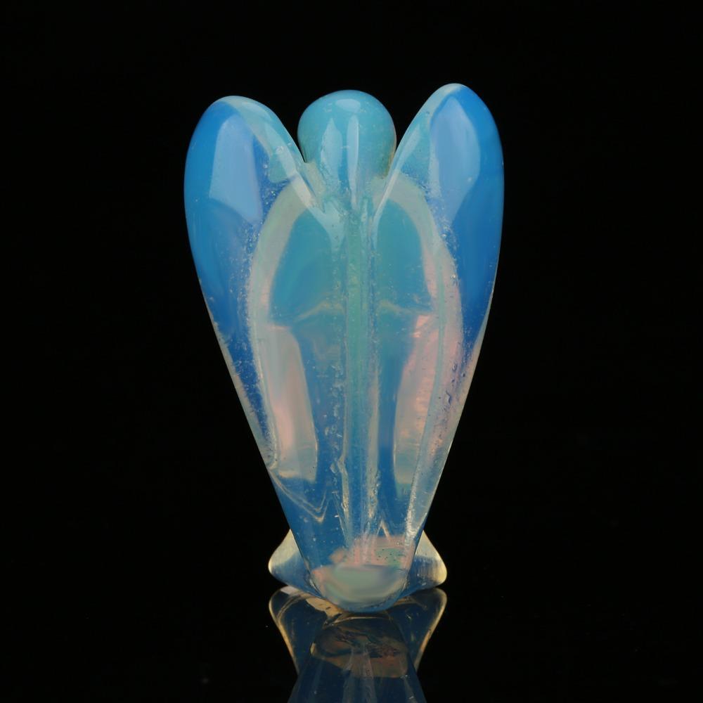 Polished Opalite Crystal Angel Crystal Crystal Guardian Angel Office Desk Decor