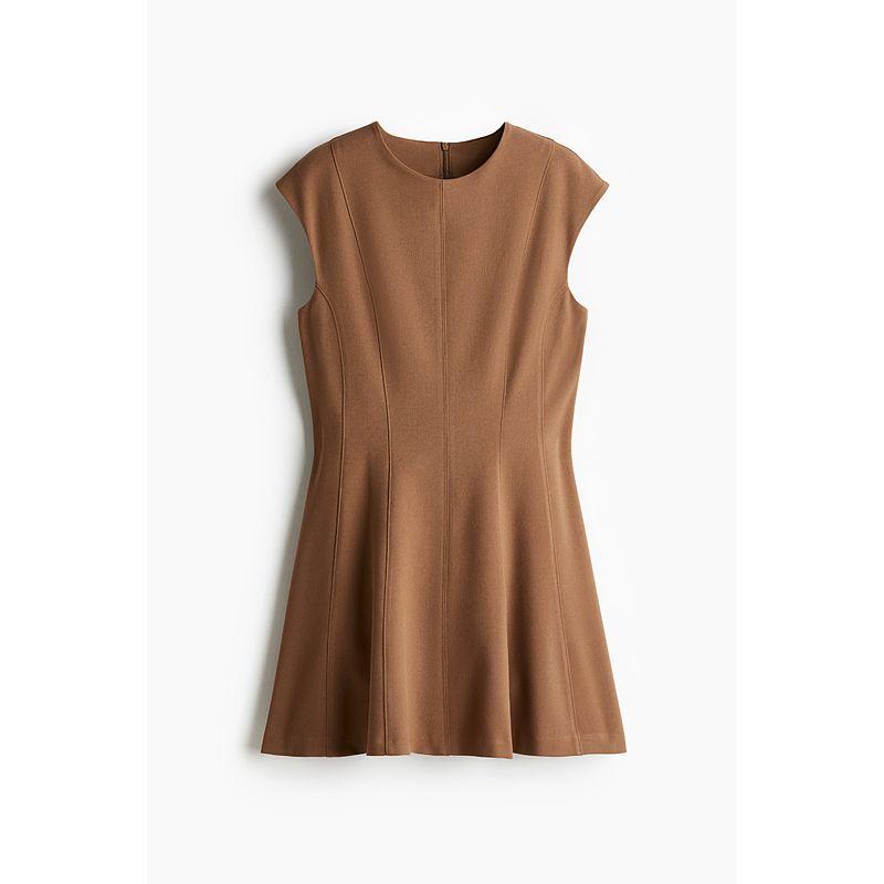 

HM Women s Vest Camisole Dress 2025 Autumn New Arrival Flared Skirt Diagonal Cloth Dress 1272238 Deep beige 170/116(XL)