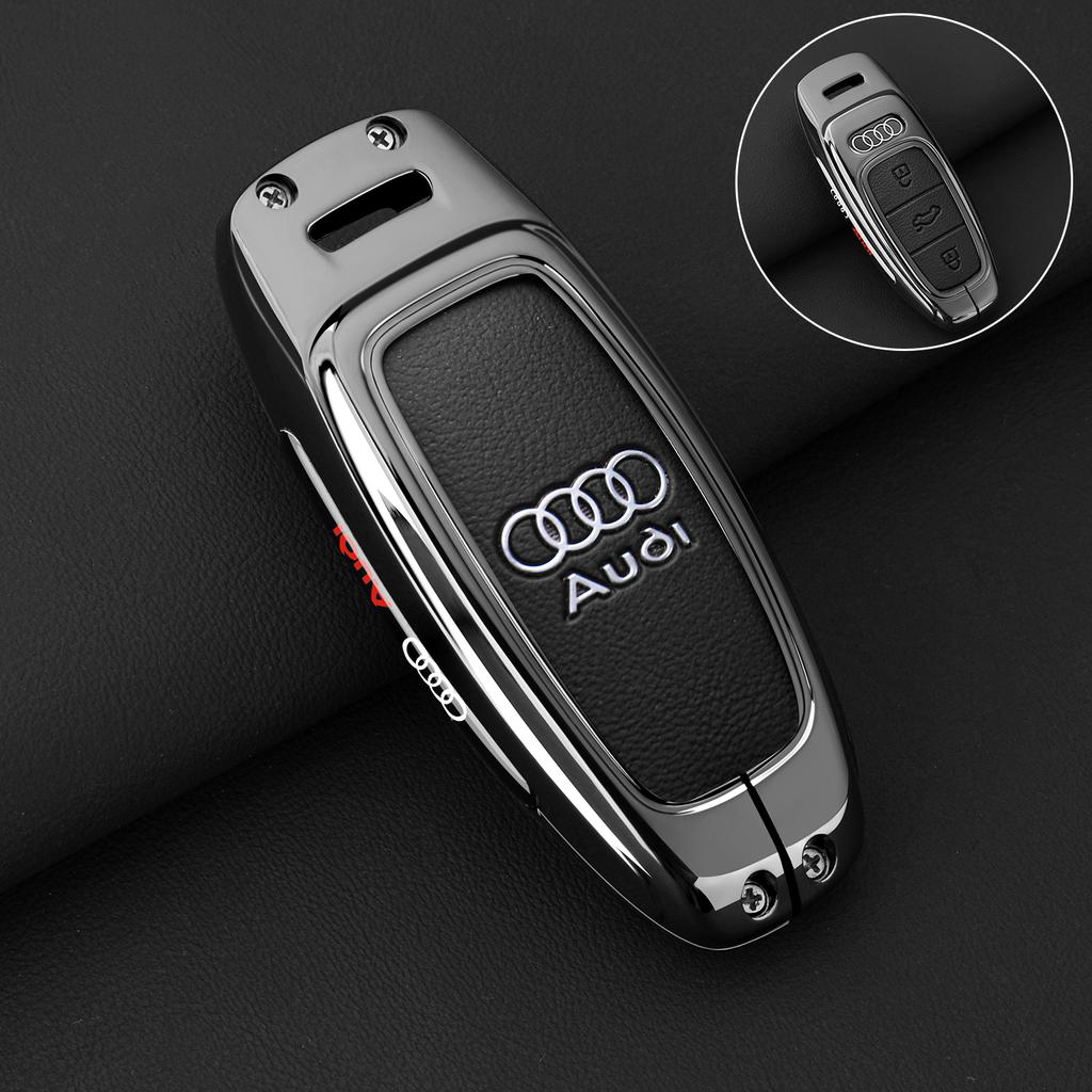 Zinc Alloy Car Key Case Cover Shell Holder Protection For Q5 Q8 A6 A3 A8 C8 S6 RS6 A7 S7 RS7 RSQ8 8Y D5 4N RS E-tron GT Q4 Q7