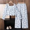 Autumn 2025 Girls’ Floral Long-Sleeved Top & Pants Set - French Pastoral Style
