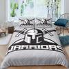 Soldier Duvet Cover Set Teens Boys Japanese-Style Warrior Bedding Set Comforter Cover Set Vintage Style Quilt Cover Full Size