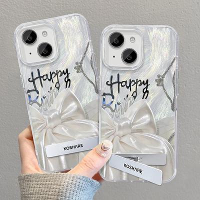 Etui na telefon komórkowy Huawei Pura70 Vivos18 Jedwabna kokardka Niewidoczny uchwyt Oppo Piórkowa przędza Xiaomi 13