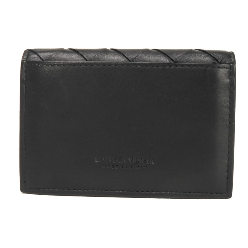 Used 11897 Business Card Holder 605720 VCPQ3 8803 7946 Pass Case RFID IC Chip Maxi Intrecciato Black Men's from Japan