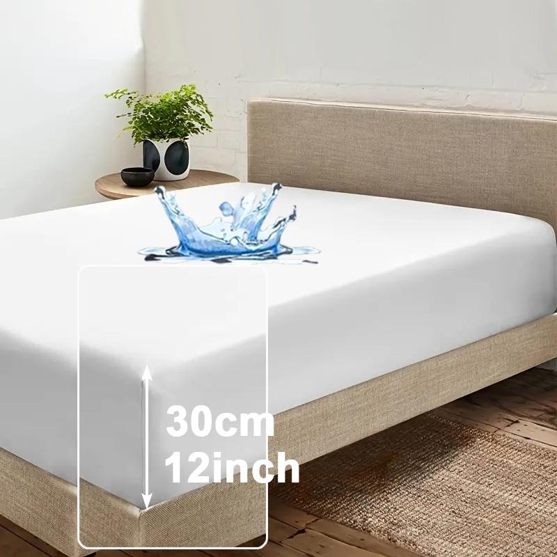

1 шт. Водонепроницаемая простыня на резинке, покрывало, однотонное постельное белье, мягкий чехол на кровать, простыня, пылезащитный чехол для защиты кровати, чехол для матраса, для отеля, дома 80*200cm
