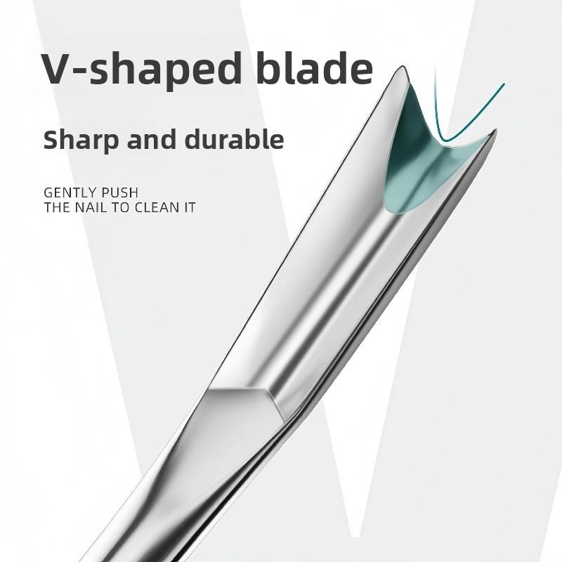 Dual-ended Cuticle Trimmer for Removing Hangnails and Cuticle Scraping