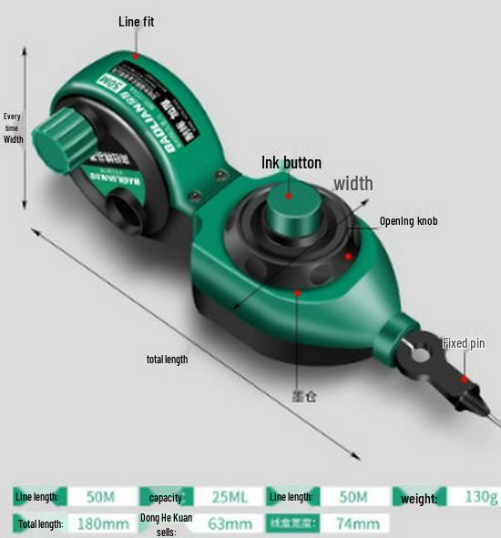 

Newcomer Discount: Ink Marker for Construction Layout, Carpenter s Hand-Cranked Wooden Marker, Level, Chalk Line Tool