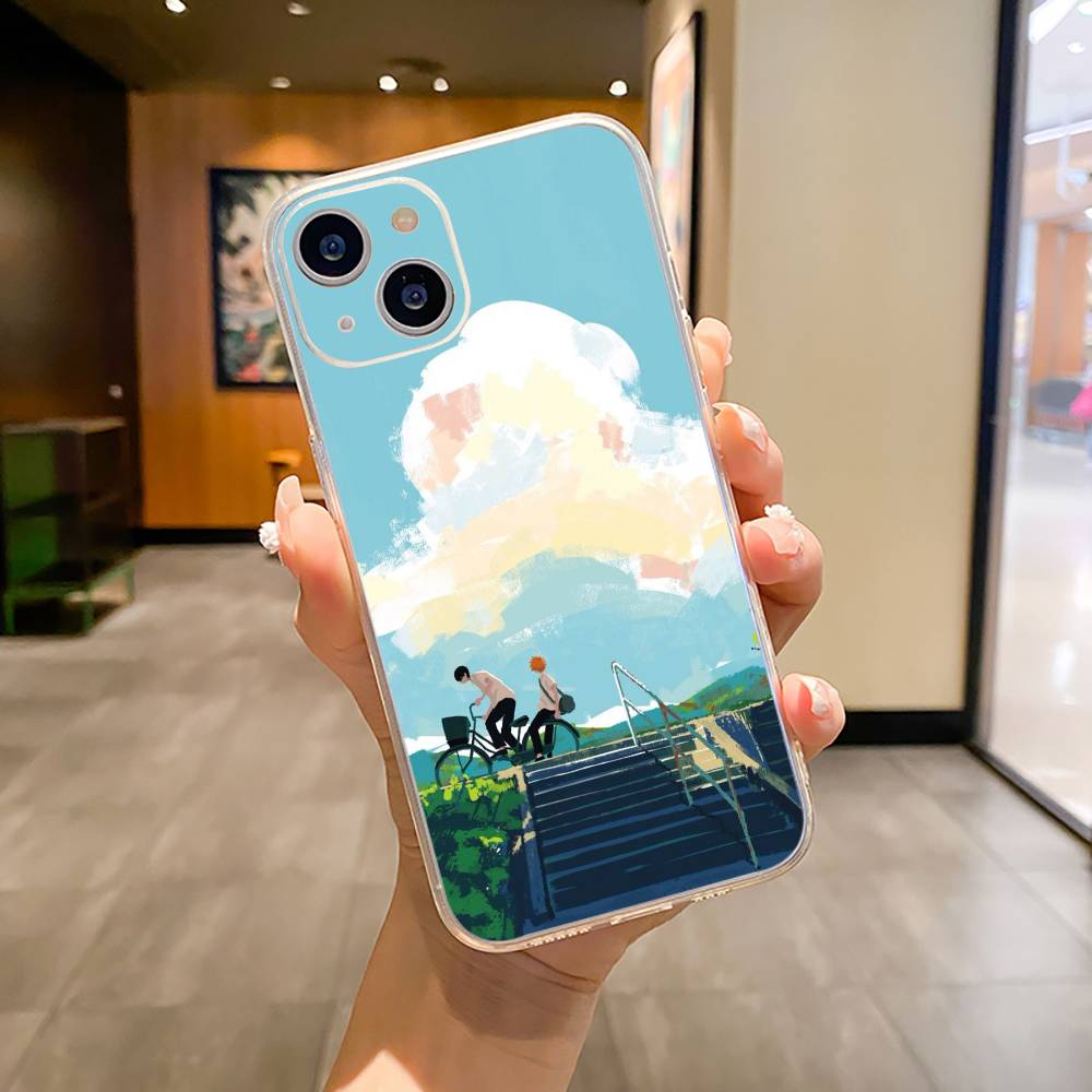 Shonen anime-H-Haikyu Phone Case For iPhone17,16,15,14,13,12,11 ,Pro Max, Plus Soft Silicone Transparent Cover