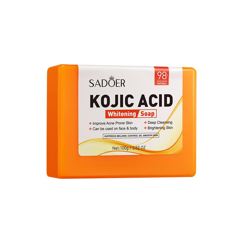 Savon blanchissant à l'acide kojique/arbutine 100 g Savon nettoyant pour les mains pour le bain propre Savon blanchissant, savon de bain, savon nettoyant pour le corps