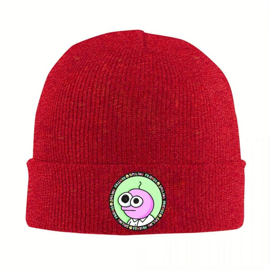 New Pim Smiling Friends Knitted Hat Womens Unisexs Skullies Beanies Winter Hats Acrylic Warm Caps